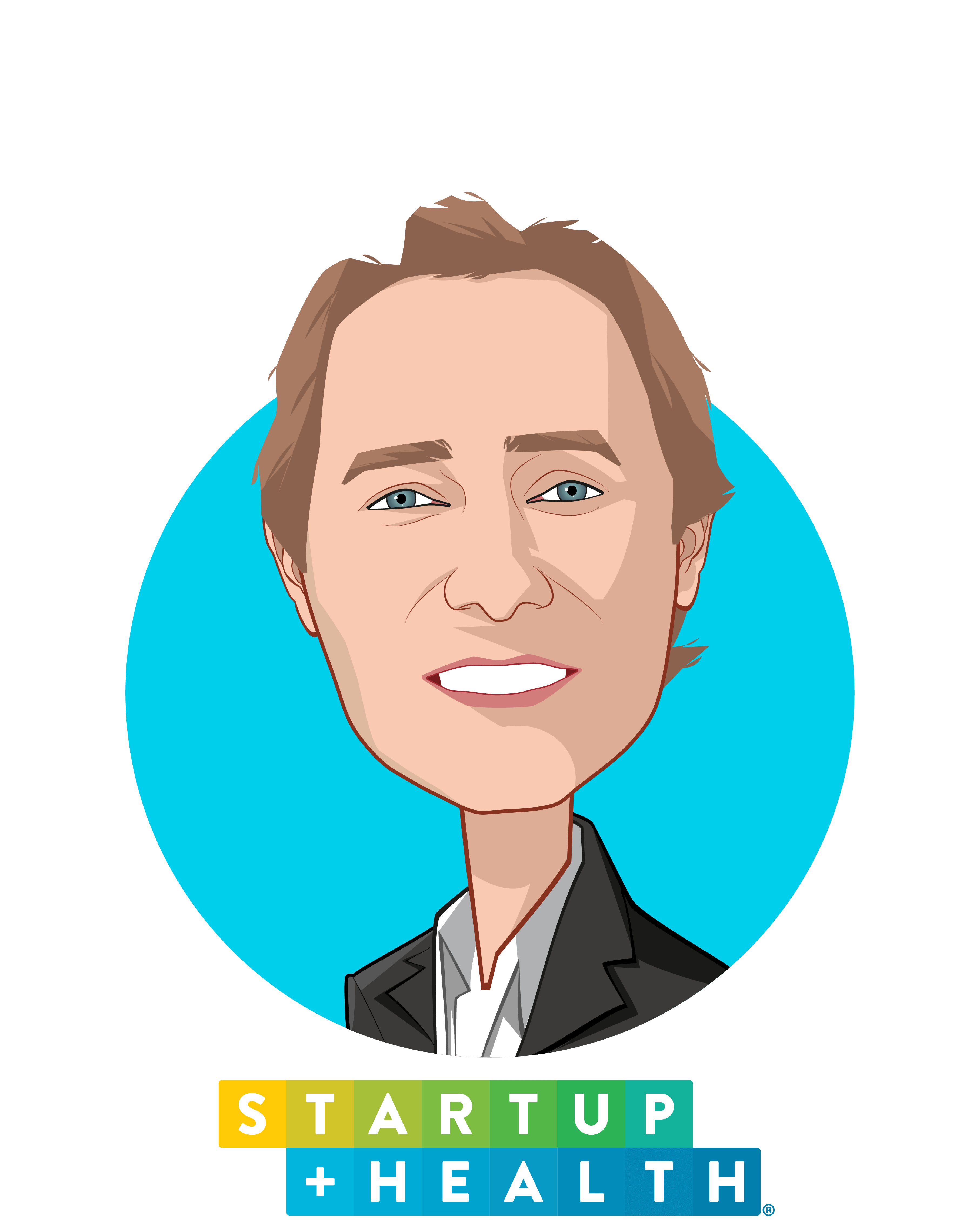 Main caricature of Unity Stoakes, who is speaking at HLTH and is Co-Founder & President  at StartUp Health