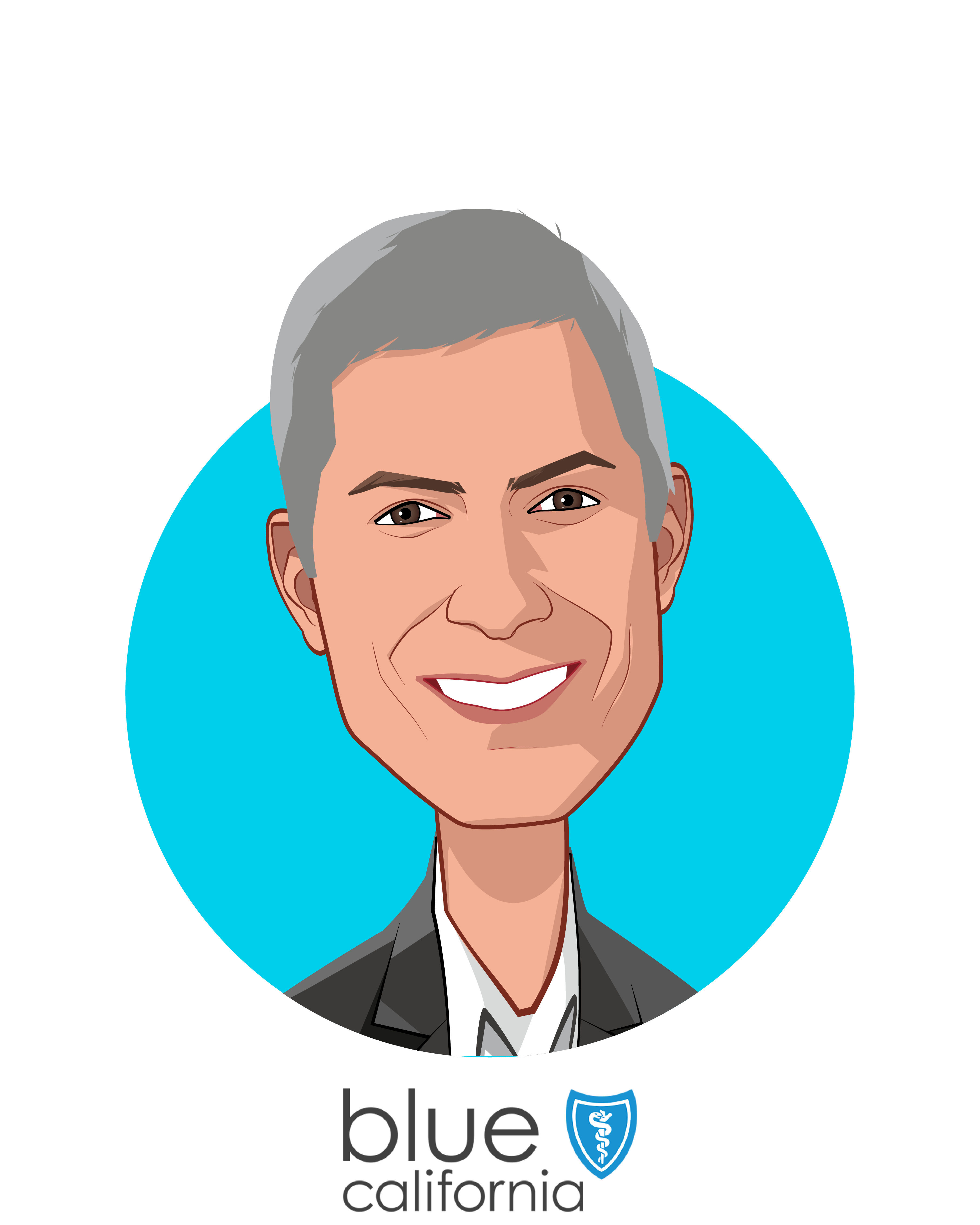 Main caricature of Paul Markovich, who is speaking at HLTH and is President & CEO at Blue Shield of California
