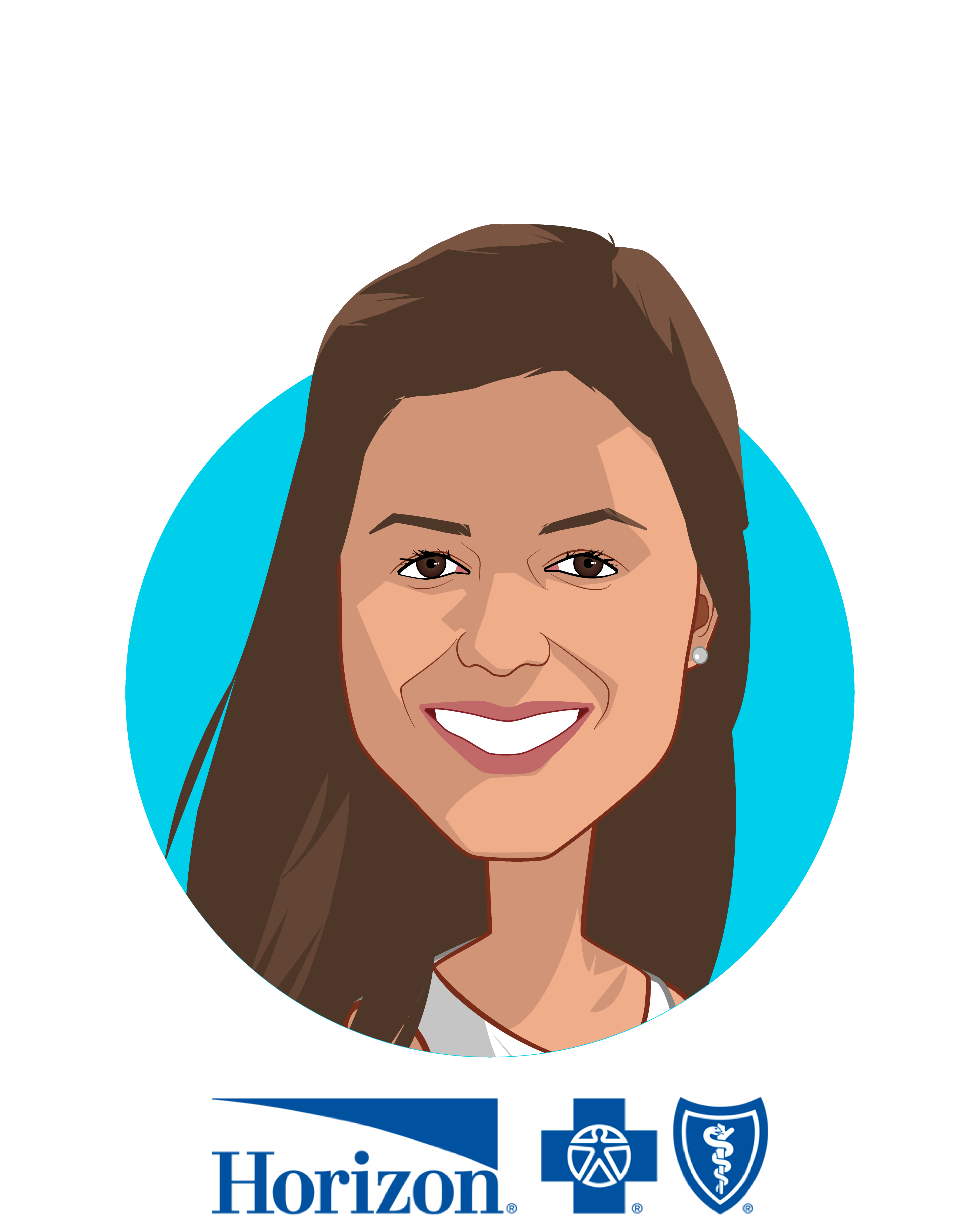 Main caricature of Divya Paliwal, MD, who is speaking at HLTH and is Chief Clinical Transformation Officer at Horizon Blue Cross Blue Shield of New Jersey