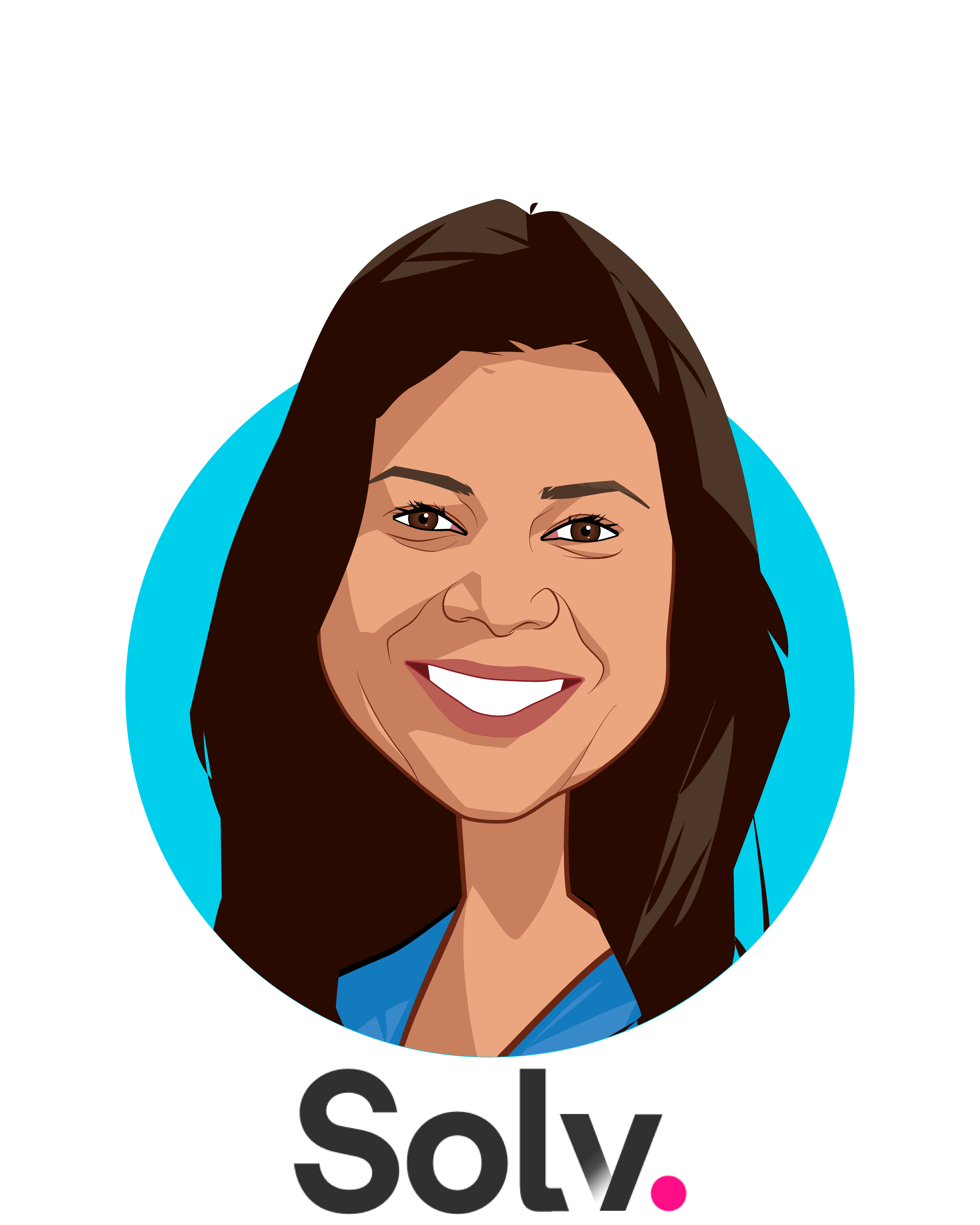Main caricature of Heather Fernandez, who is speaking at HLTH and is Co-Founder & Chief Executive Officer at Solv Health