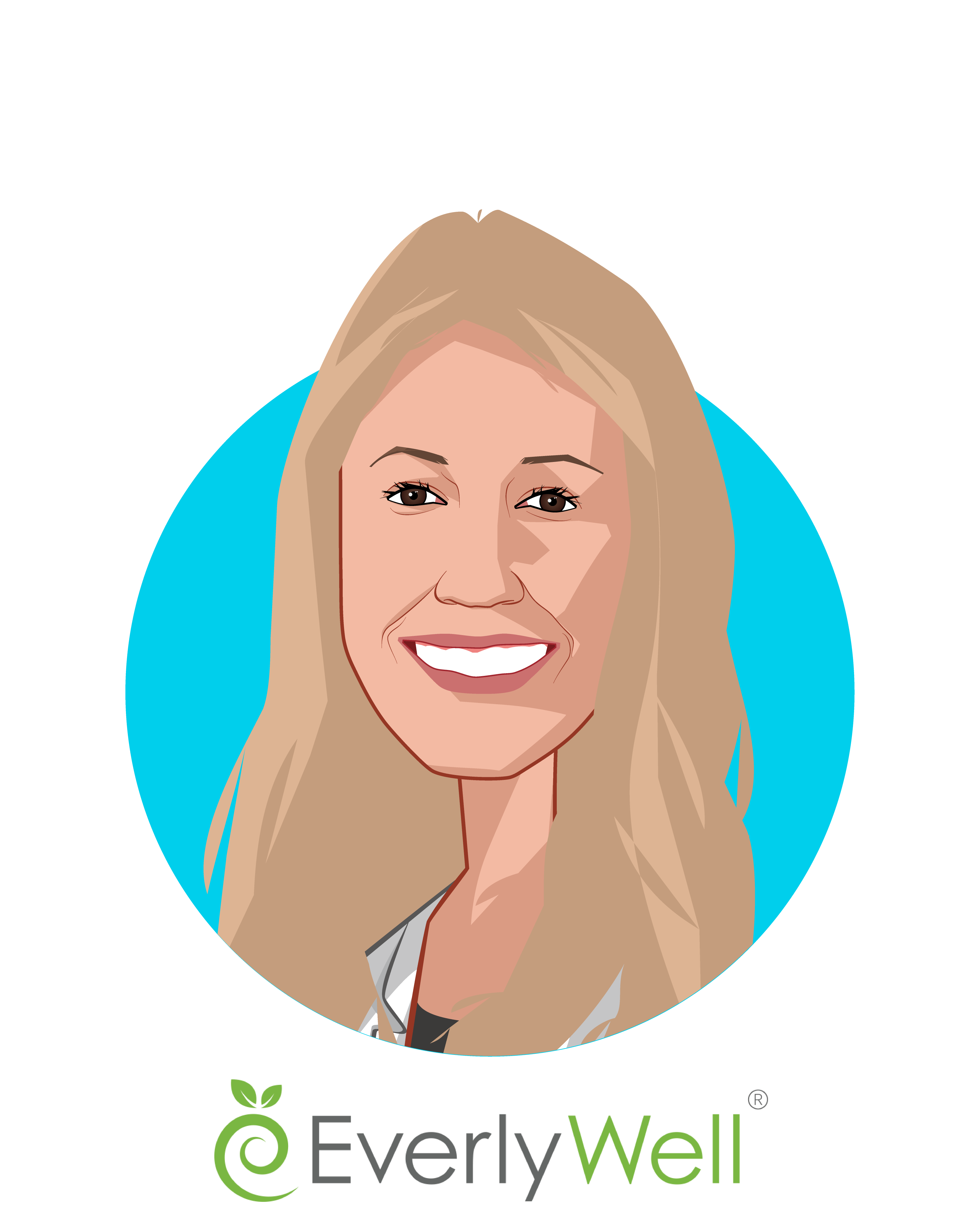 Main caricature of Julia Cheek, who is speaking at HLTH and is CEO & Founder at EverlyWell