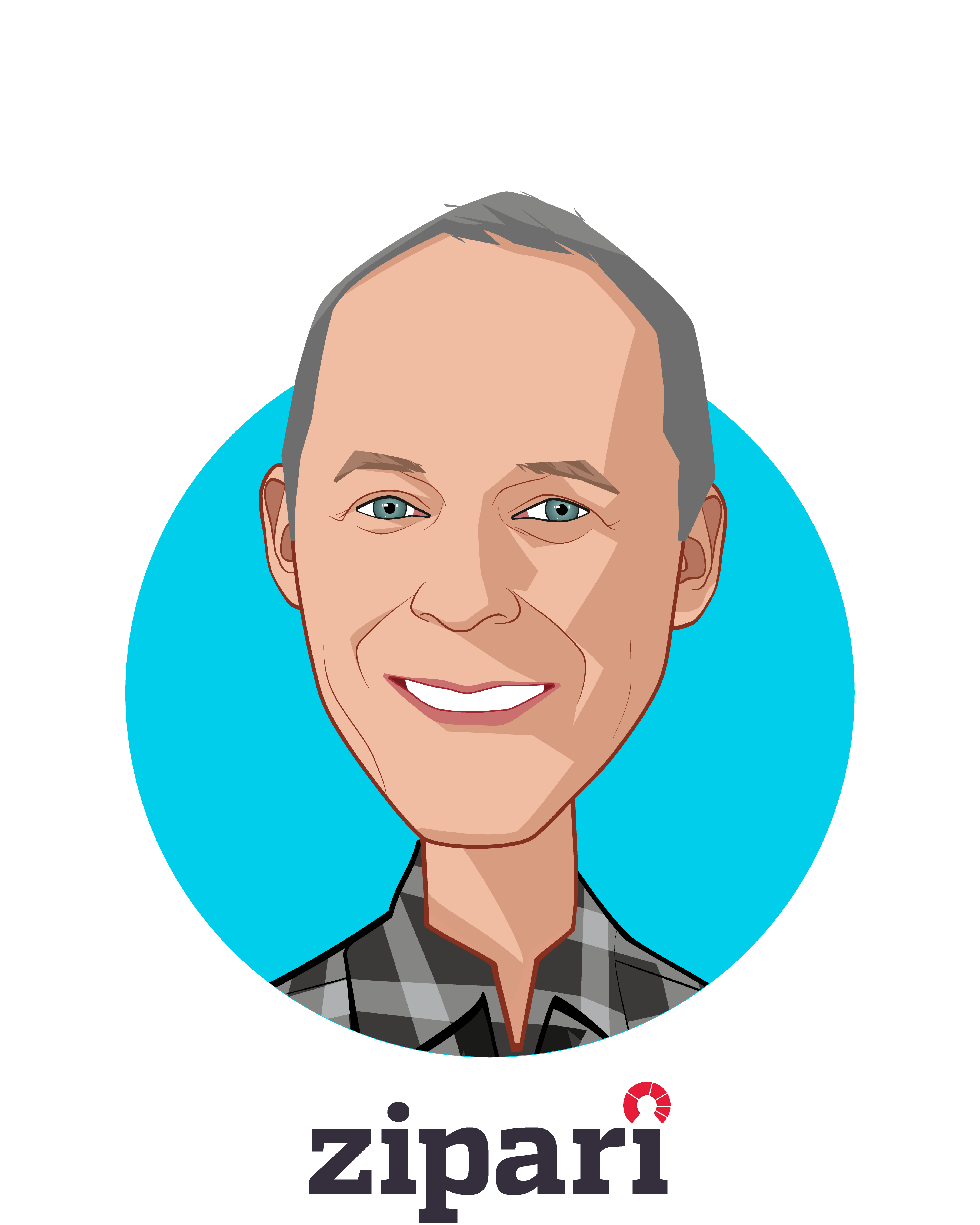 Main caricature of Mark Nathan, who is speaking at HLTH and is CEO and Founder at Zipari