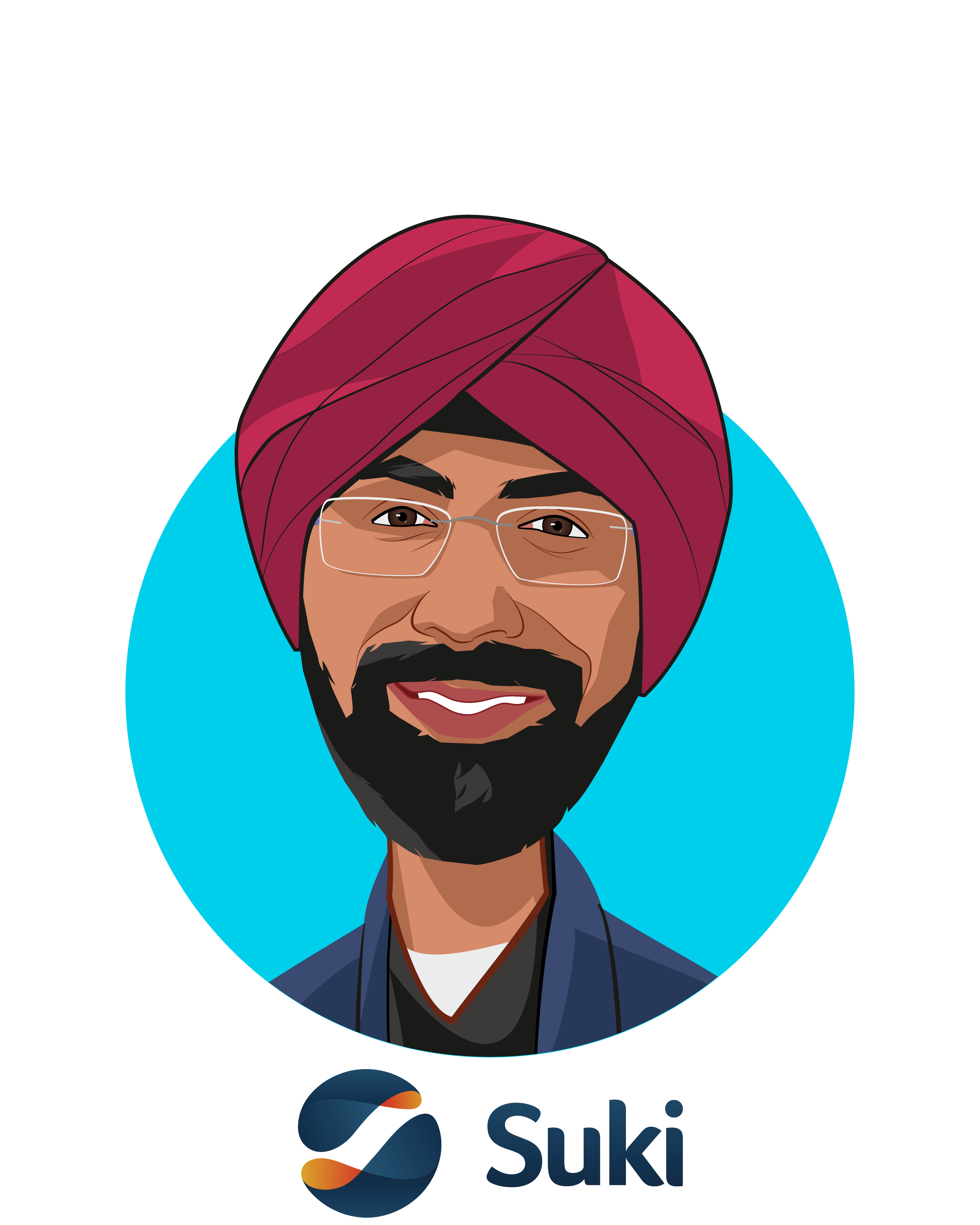 Main caricature of Punit Soni, who is speaking at HLTH and is Co-Founder & CEO at Suki