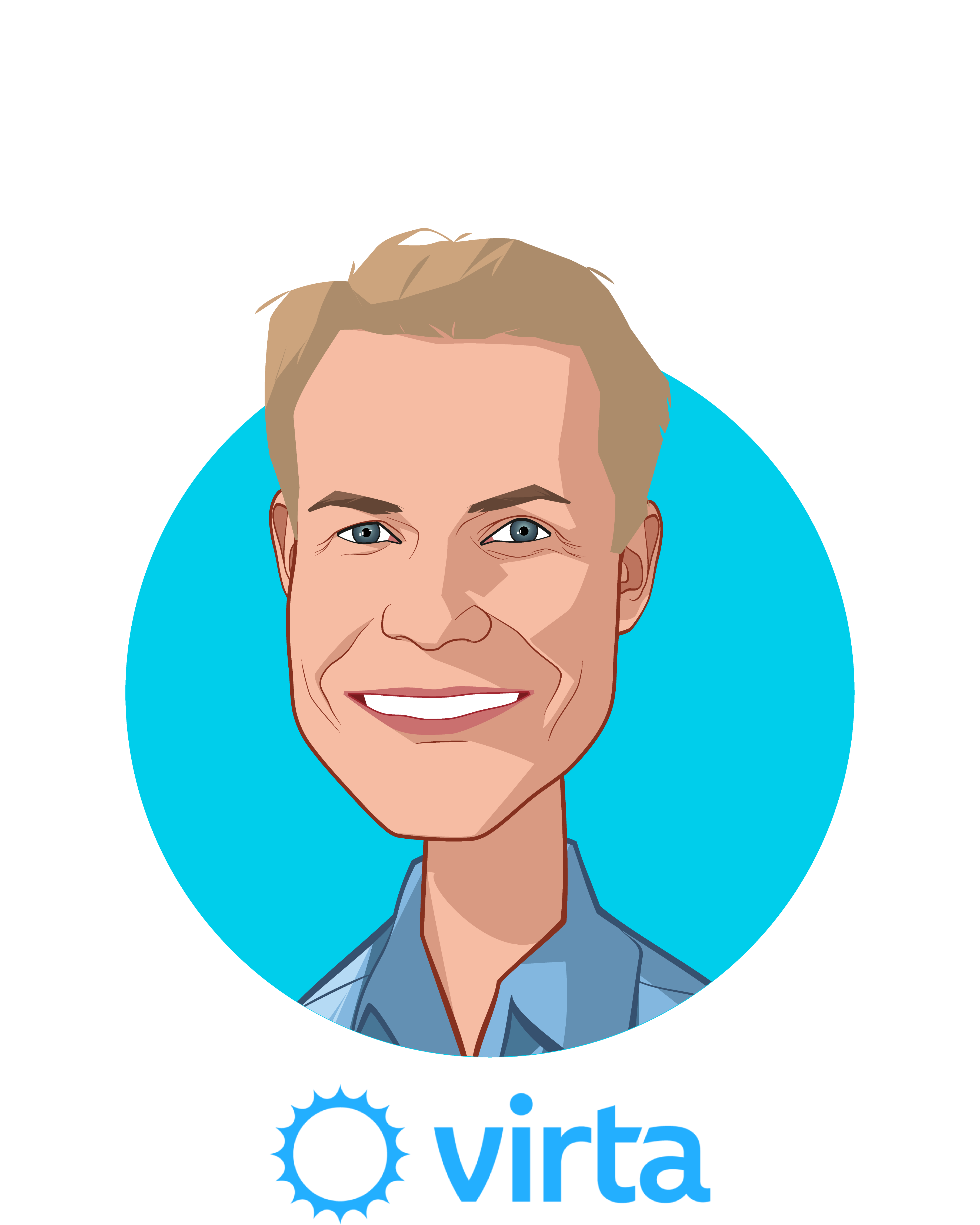 Main caricature of Sami Inkinen, who is speaking at HLTH and is CEO & Founder at Virta Health
