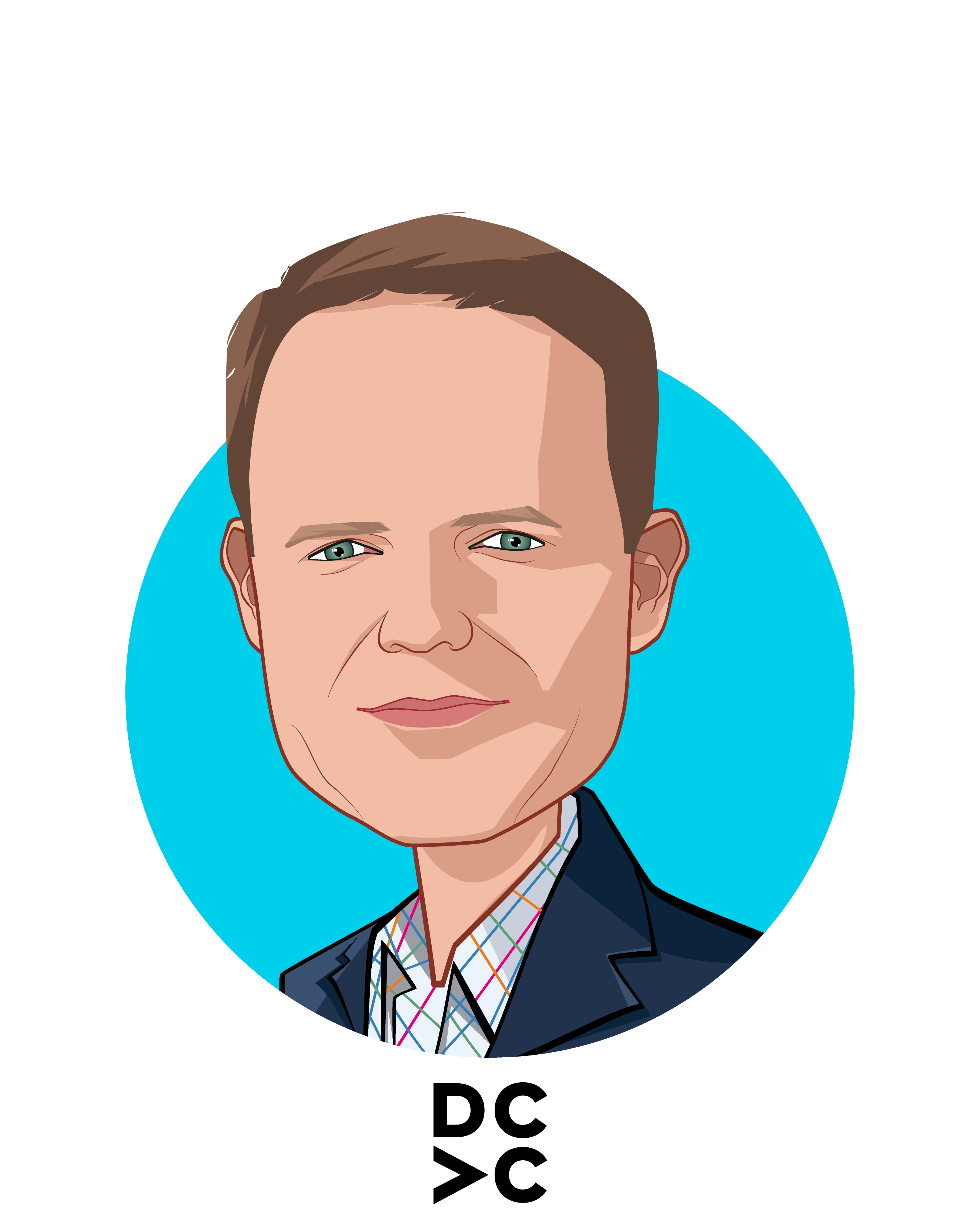 Main caricature of Scott Barclay, who is speaking at HLTH and is Partner at DCVC