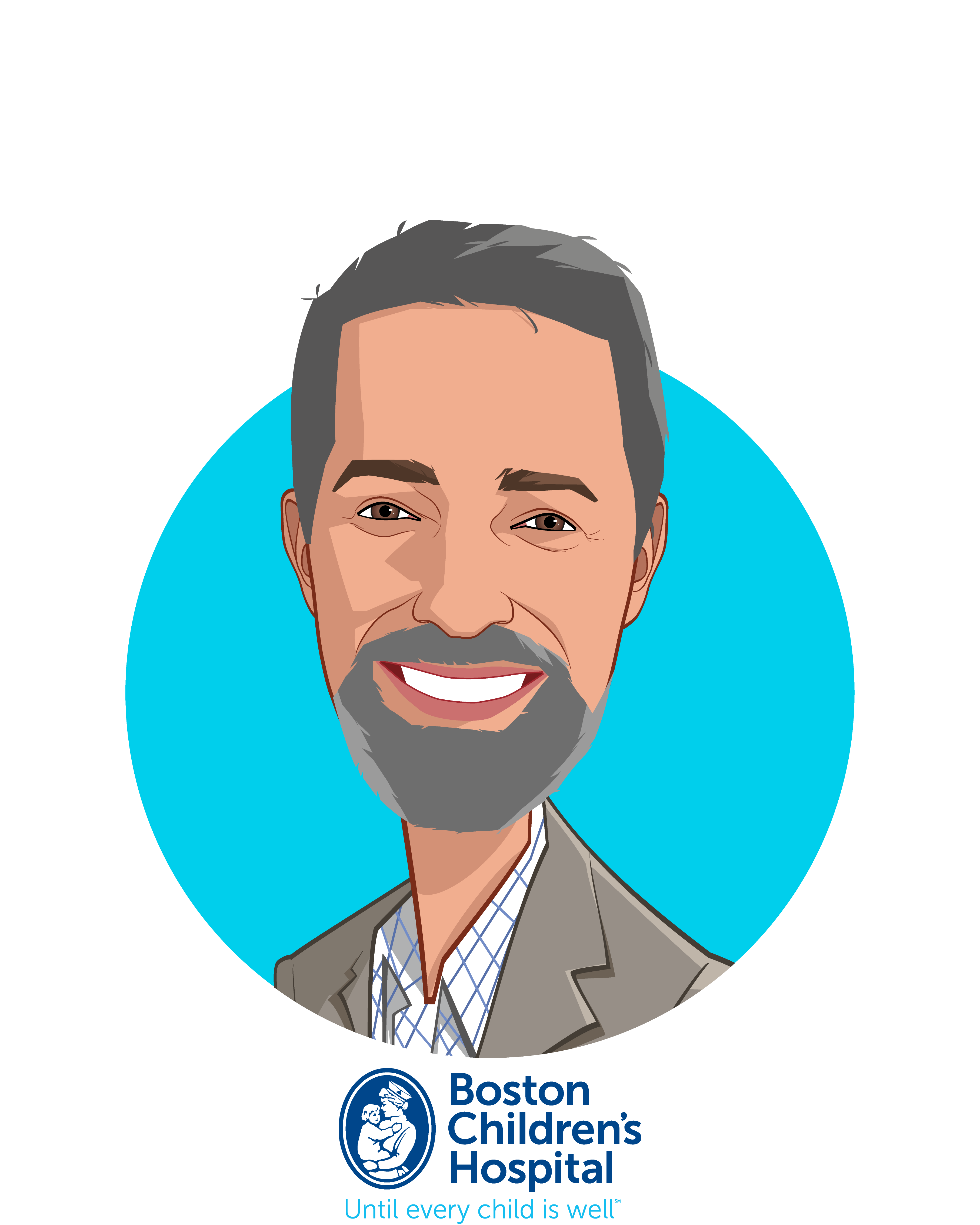 Main caricature of Dan Nigrin, who is speaking at HLTH and is Senior VP & Chief Information Officer at Boston Children's Hospital