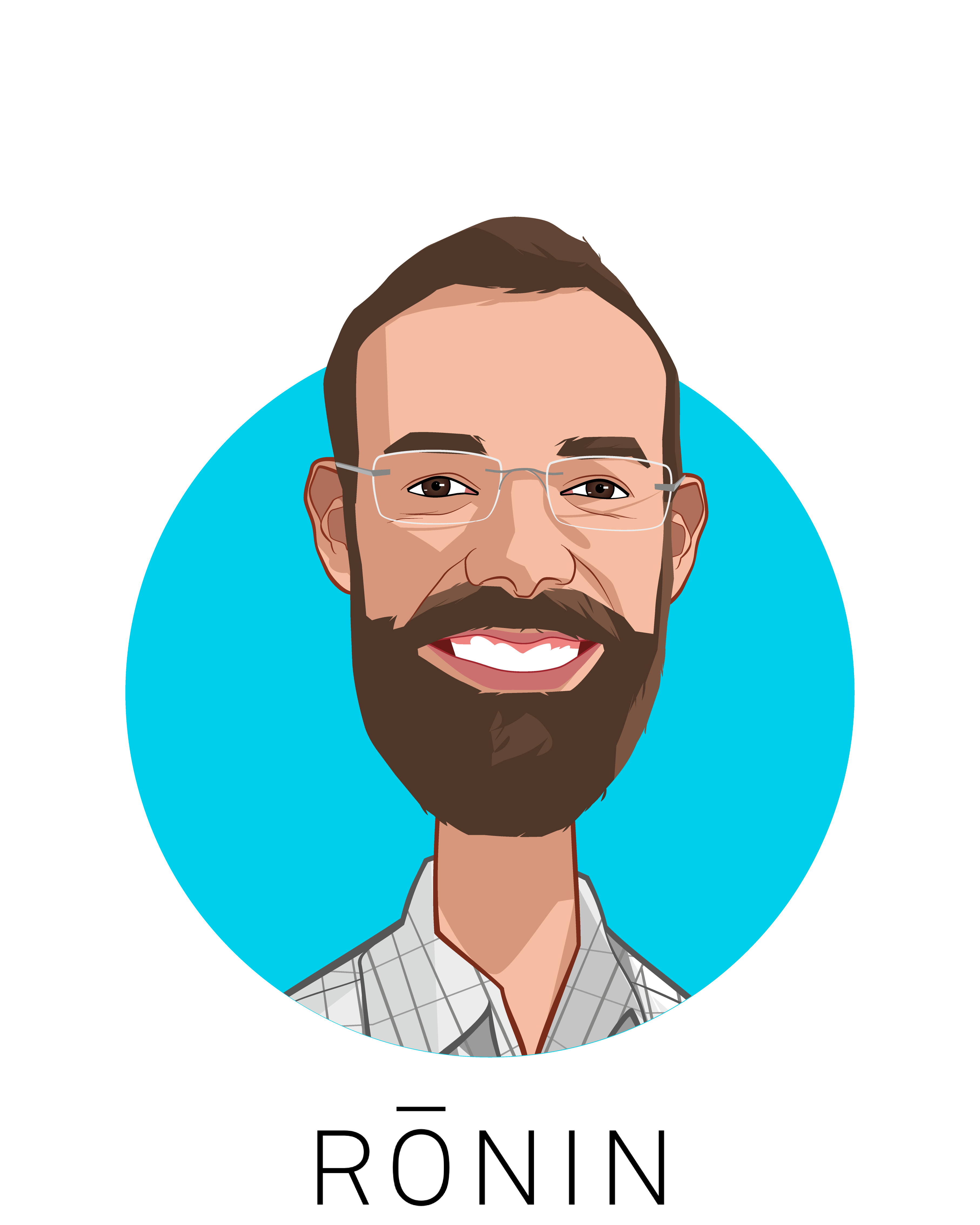 Main caricature of Dave Hodgson, who is speaking at HLTH and is Co-founder & CEO at Project Rōnin