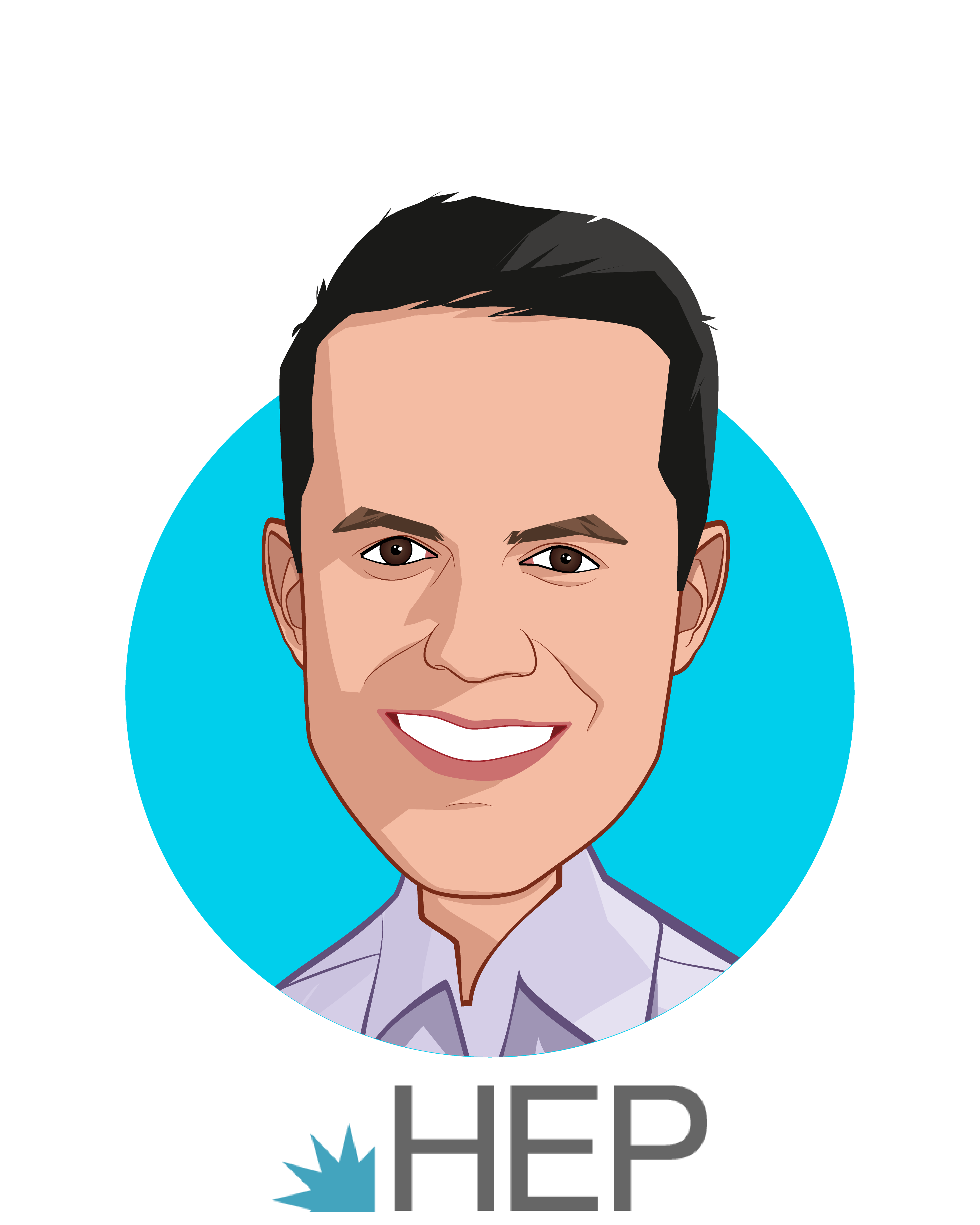 Main caricature of Ezra Mehlman, who is speaking at HLTH and is Managing Partner at Health Enterprise Partners