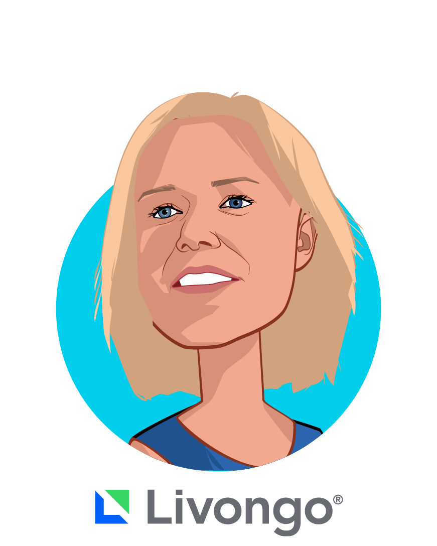 Main caricature of Jennifer Schneider, M.D., M.S., who is speaking at HLTH and is President at Livongo