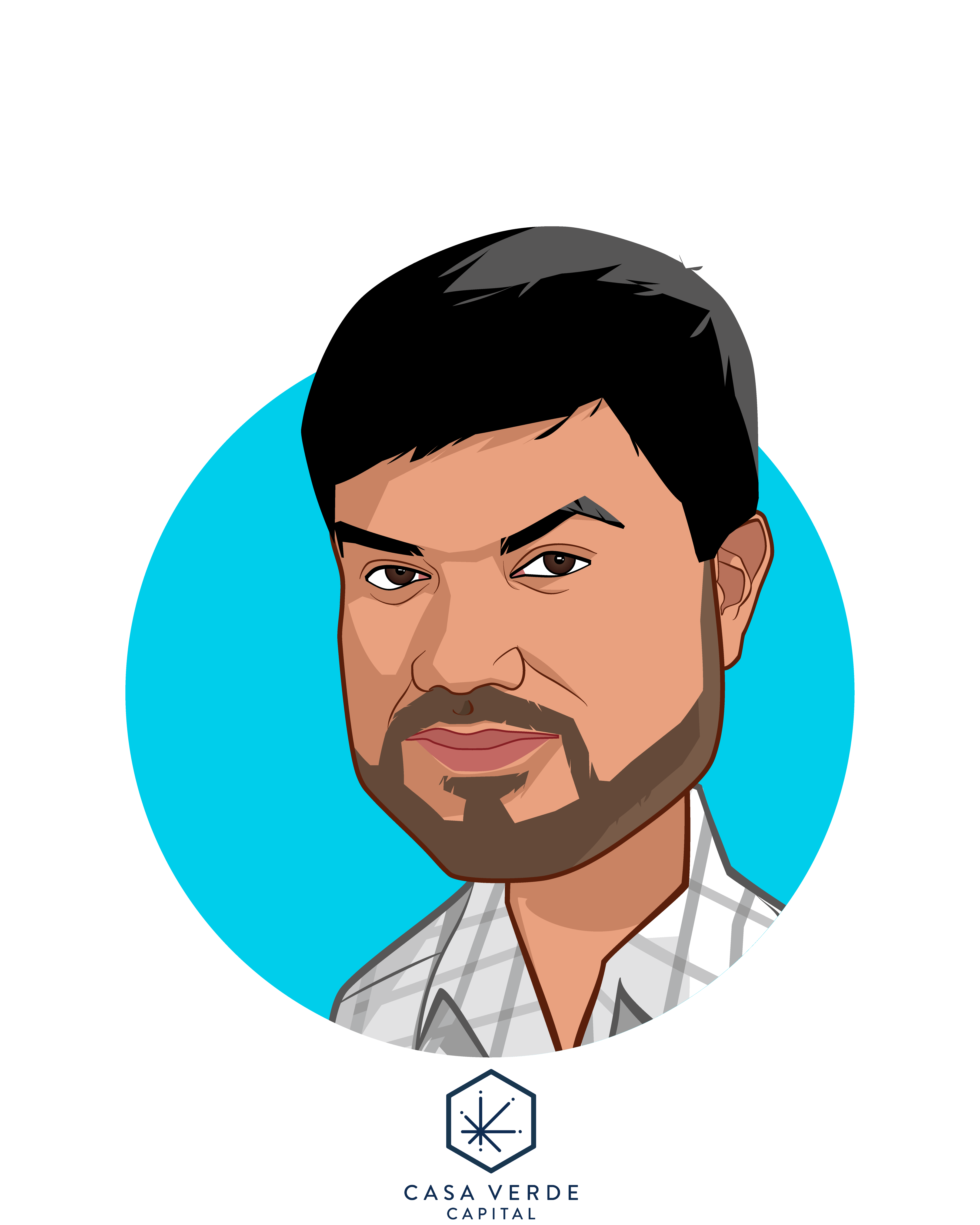 Main caricature of Karan Wadhera, who is speaking at HLTH and is Managing Partner at Casa Verde Capital