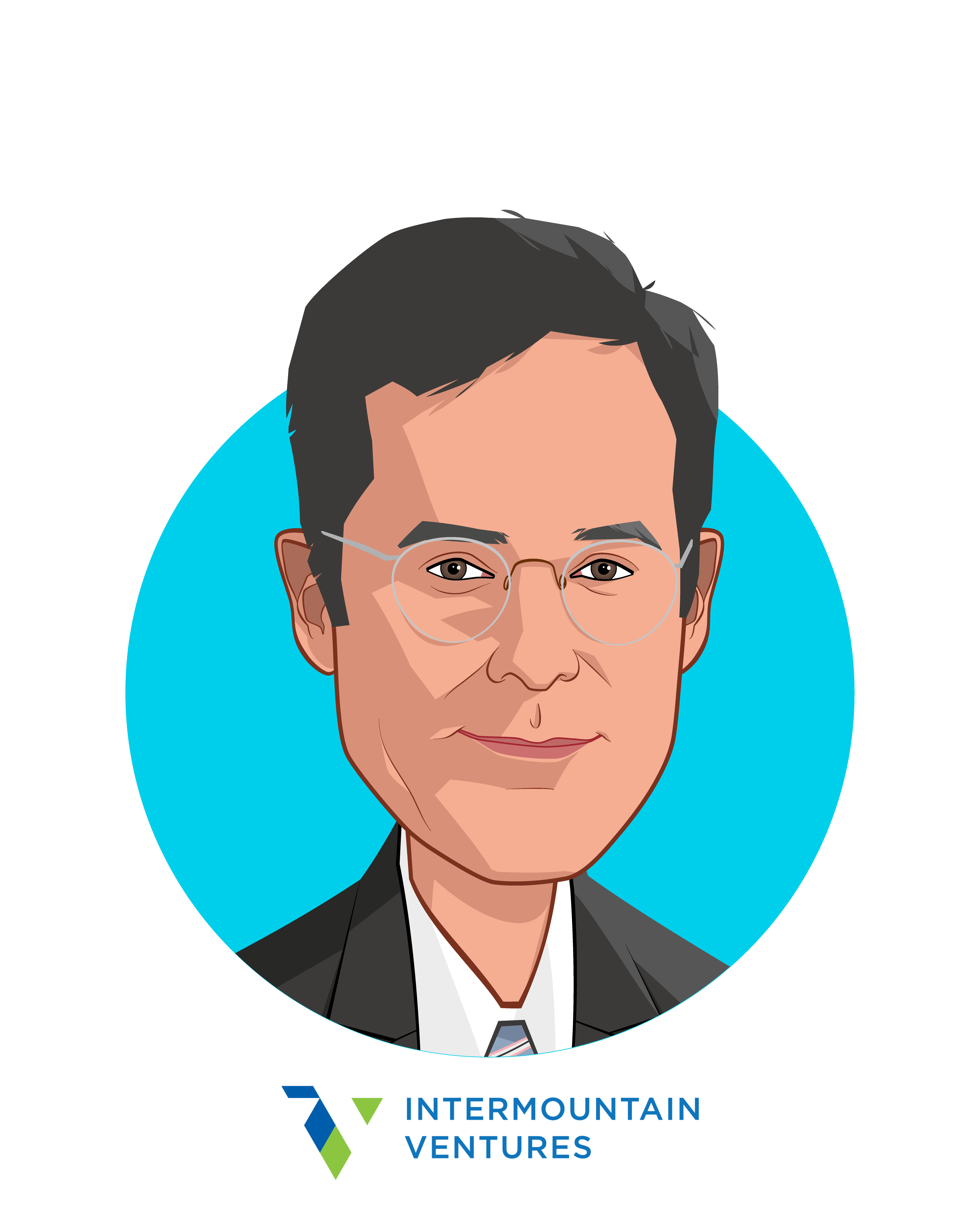 Main caricature of Mike Phillips, who is speaking at HLTH and is Ventures Partner and Director at Intermountain