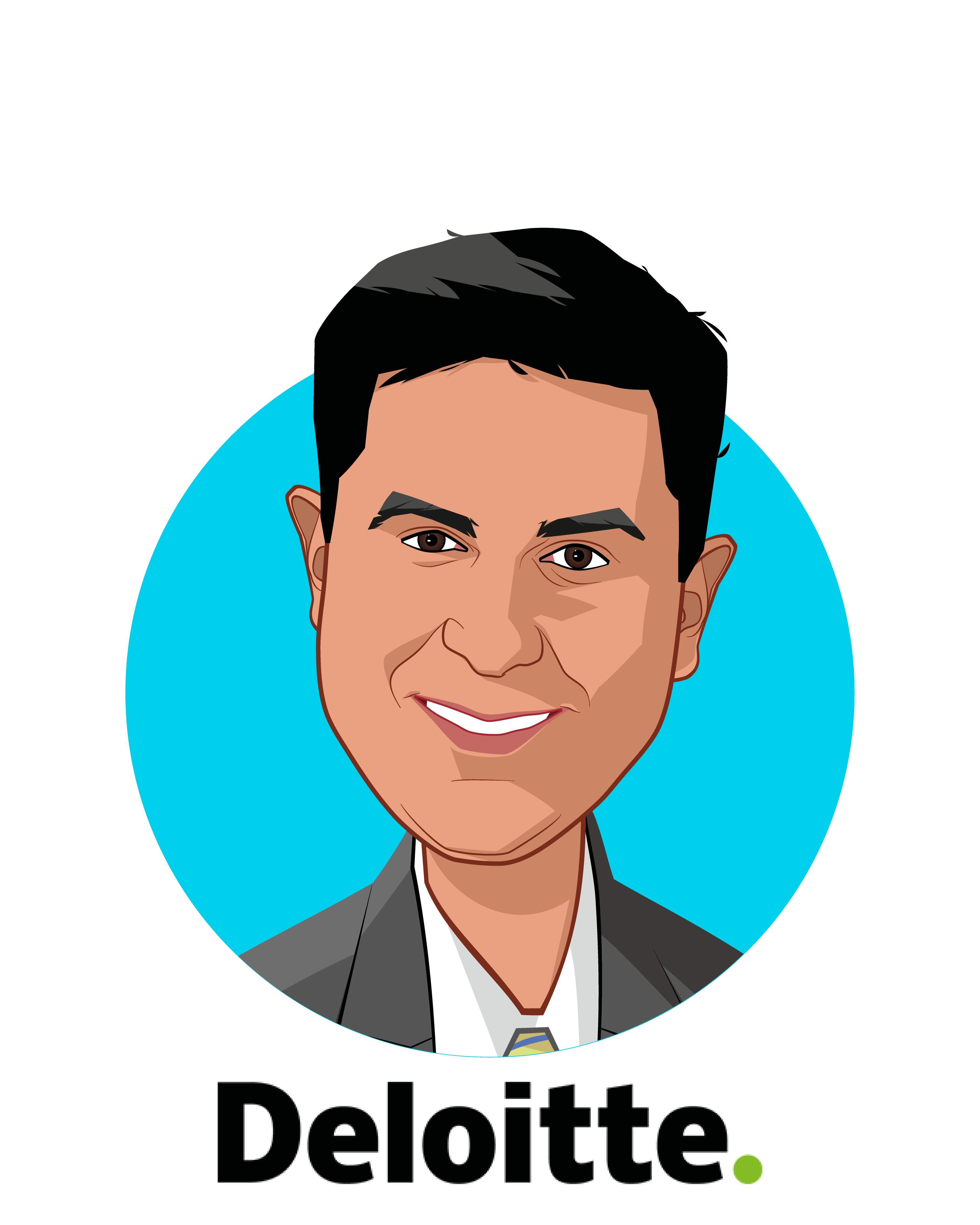 Main caricature of Peter Micca, who is speaking at HLTH and is Partner | Life Sciences & Health Care at Deloitte & Touche LLP