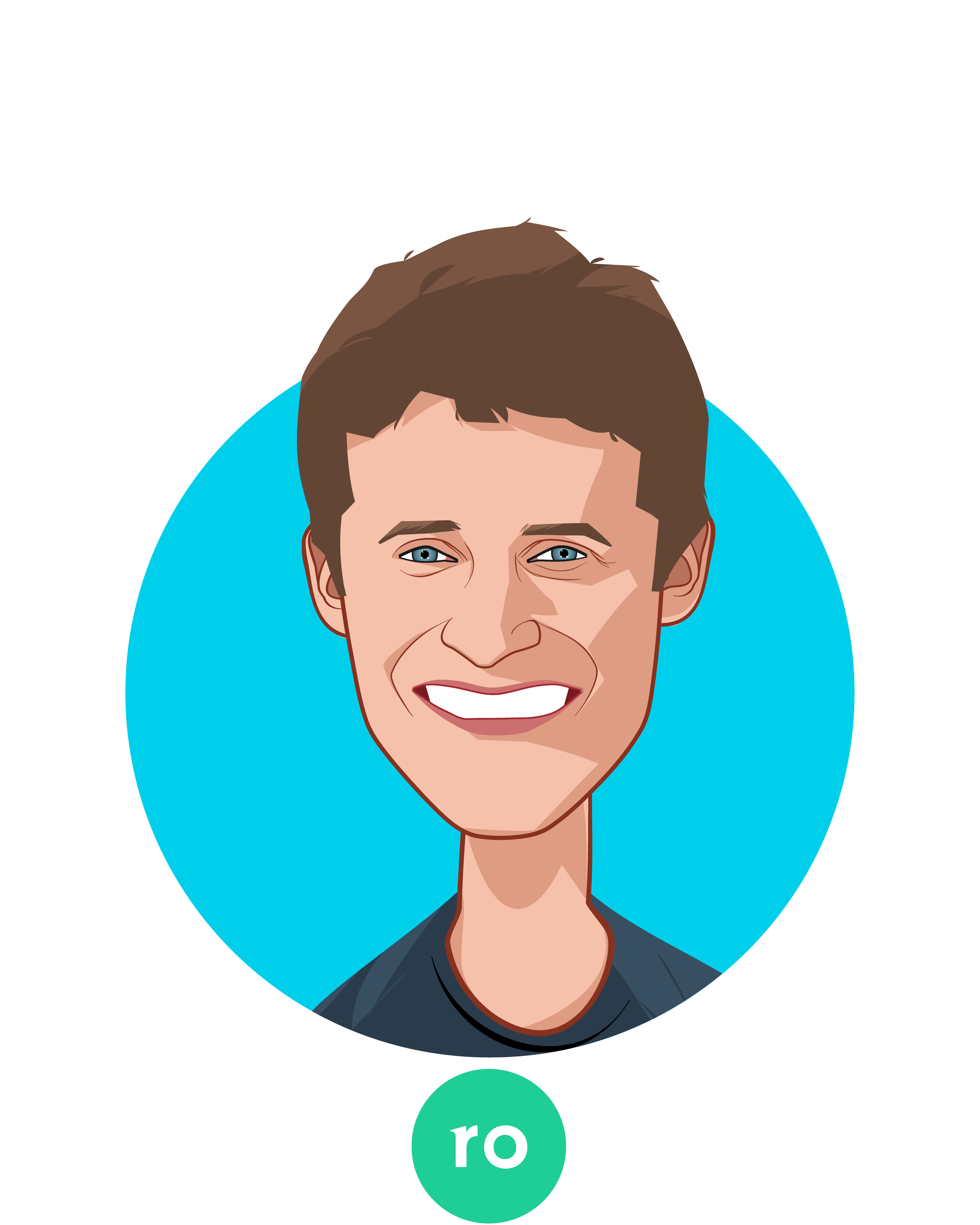 Main caricature of Zachariah Reitano, who is speaking at HLTH and is CEO and Co-Founder at Ro