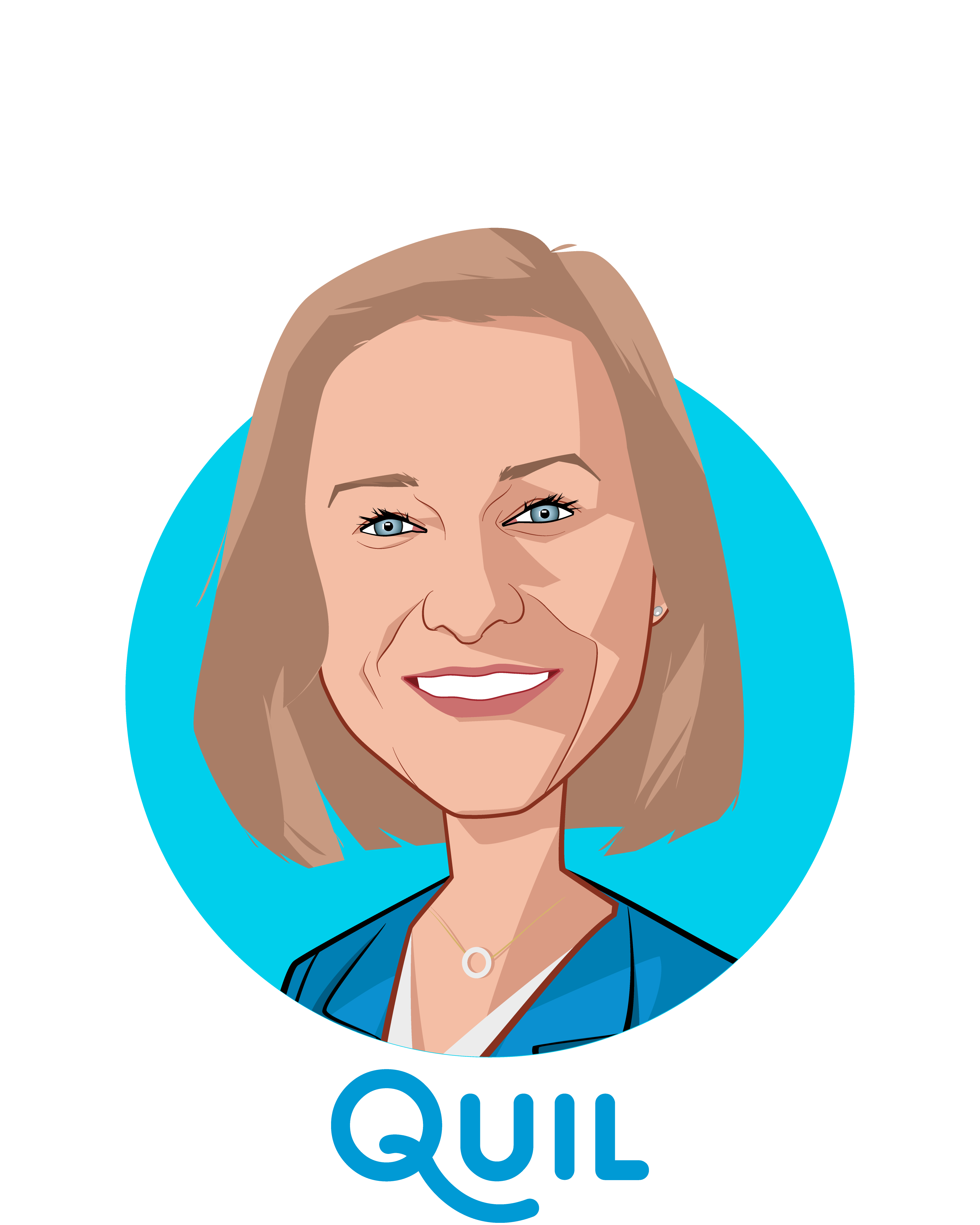 Main caricature of Carina Edwards, who is speaking at HLTH and is CEO at Quil