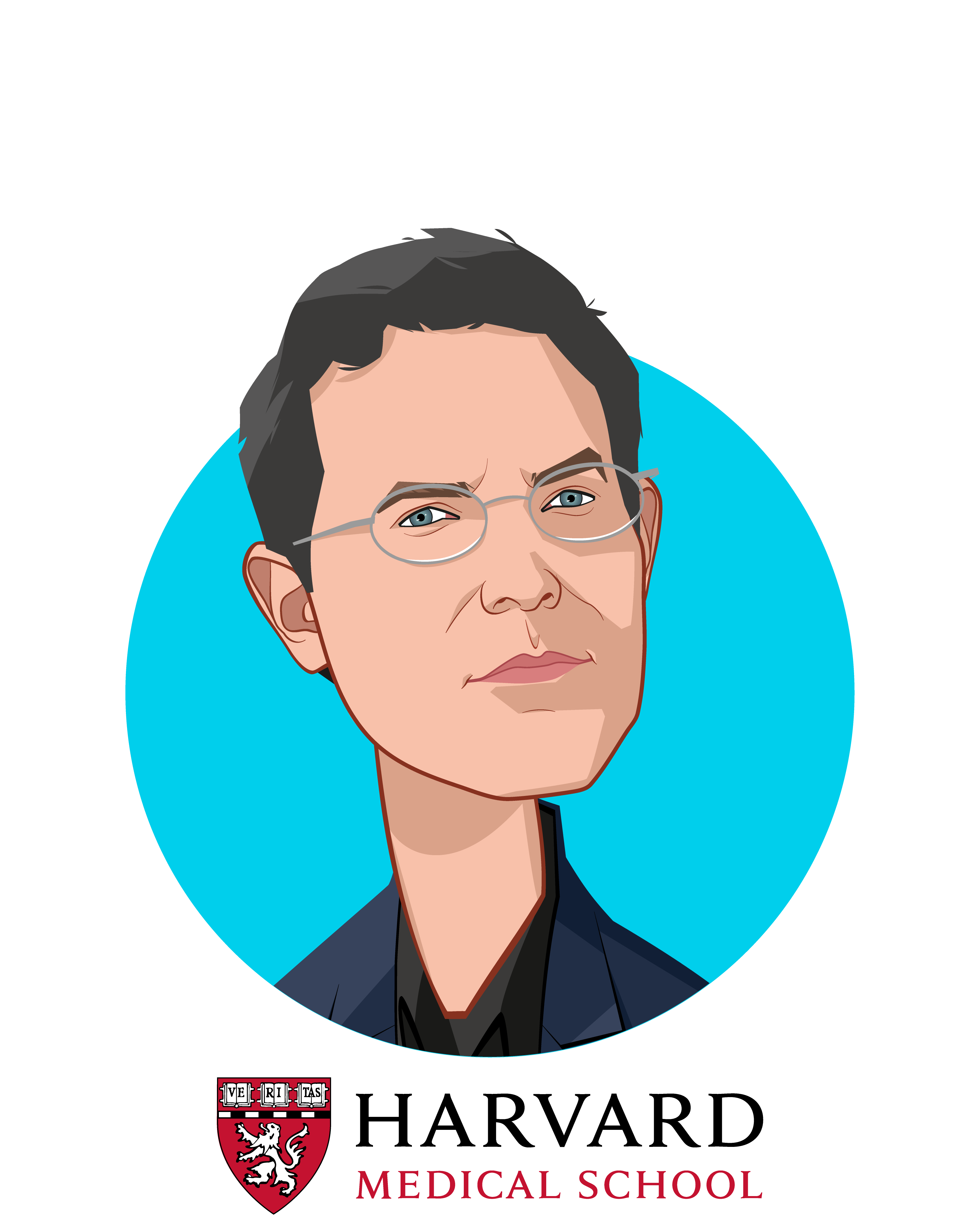 Main caricature of John D. Halamka, who is speaking at HLTH and is International Healthcare Innovation Professor at Harvard Medical School