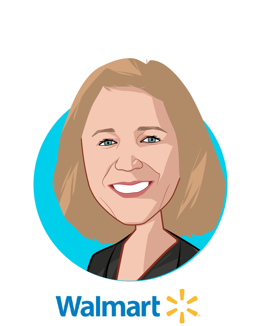 Main caricature of Lisa Woods, who is speaking at HLTH and is Senior Director, Strategy & Design U.S. Benefits at Walmart