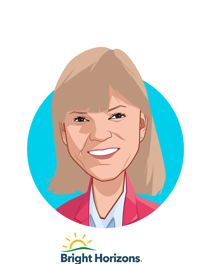 Main caricature of Maribeth Bearfield, who is speaking at HLTH and is Chief Human Resources Officer  at Bright Horizons 