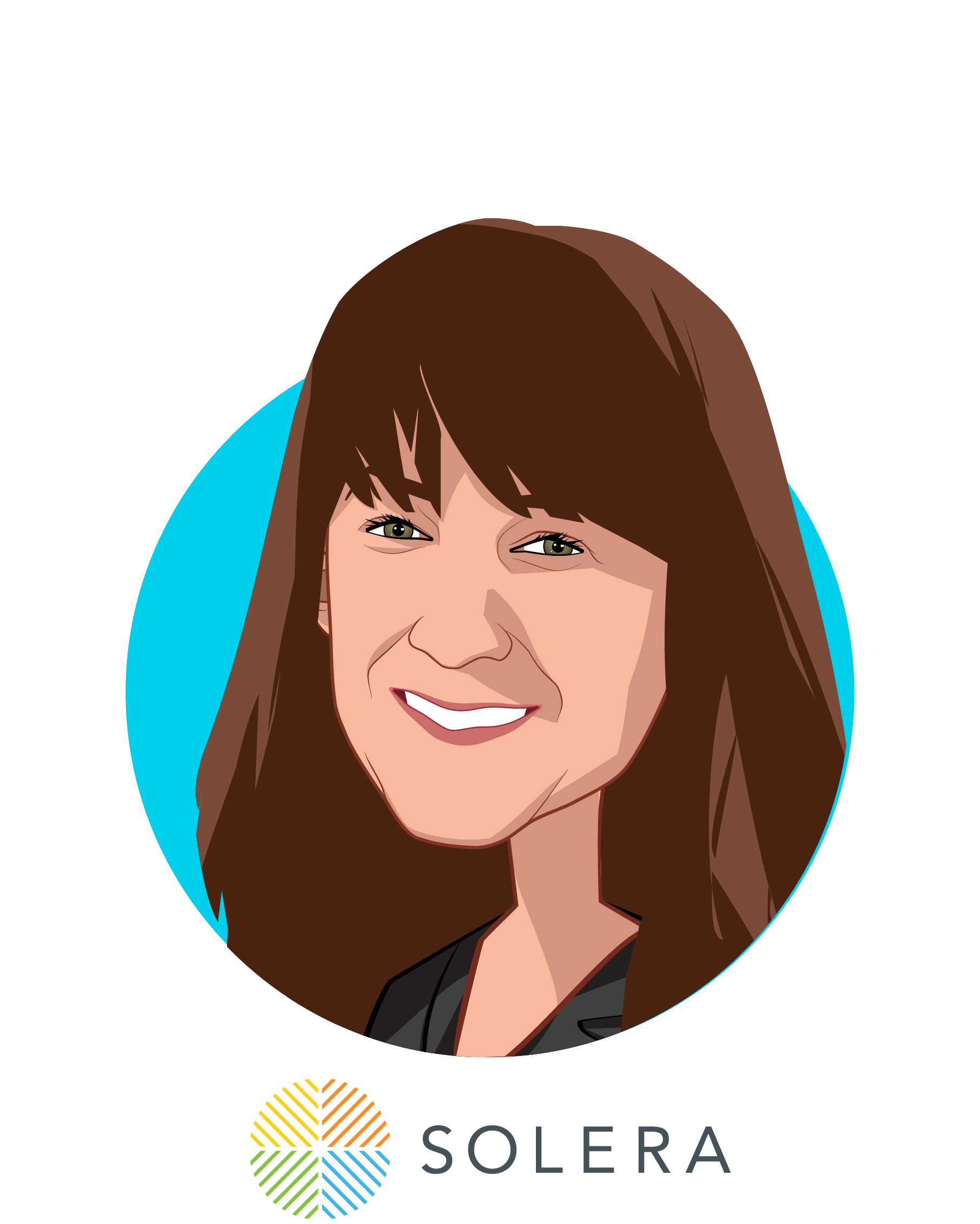 Main caricature of Brenda Schmidt, who is speaking at HLTH and is Founder and CEO at Solera Health