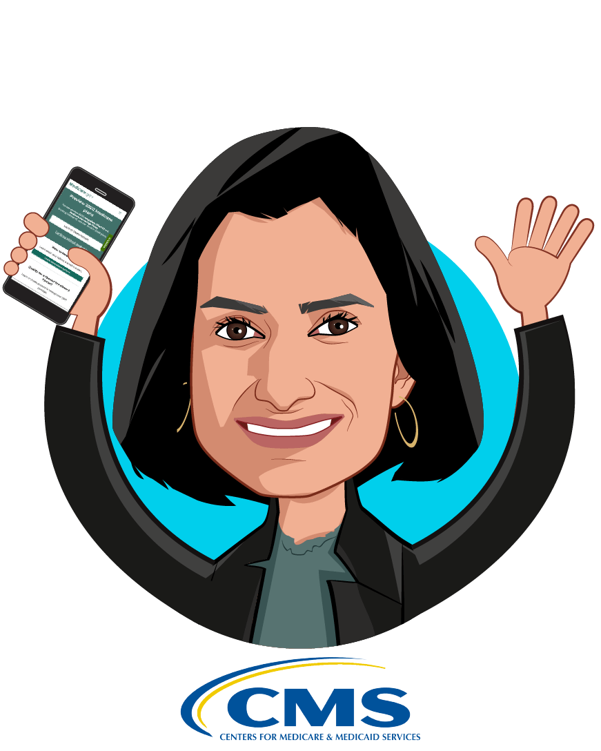 Caricature of Seema Verma, who is speaking at HLTH